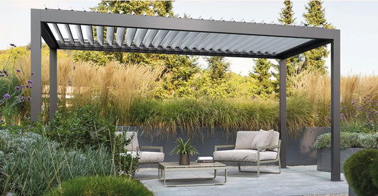 Pergola bioclimatica Gibus MOVIE con lame orientabili