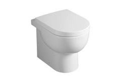 Sanitari Simas serie E-LINE filo muro: vaso, sedile soft close, bidet.