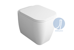 Sanitari Simas serie ENGES filo muro: vaso, sedile soft close, bidet